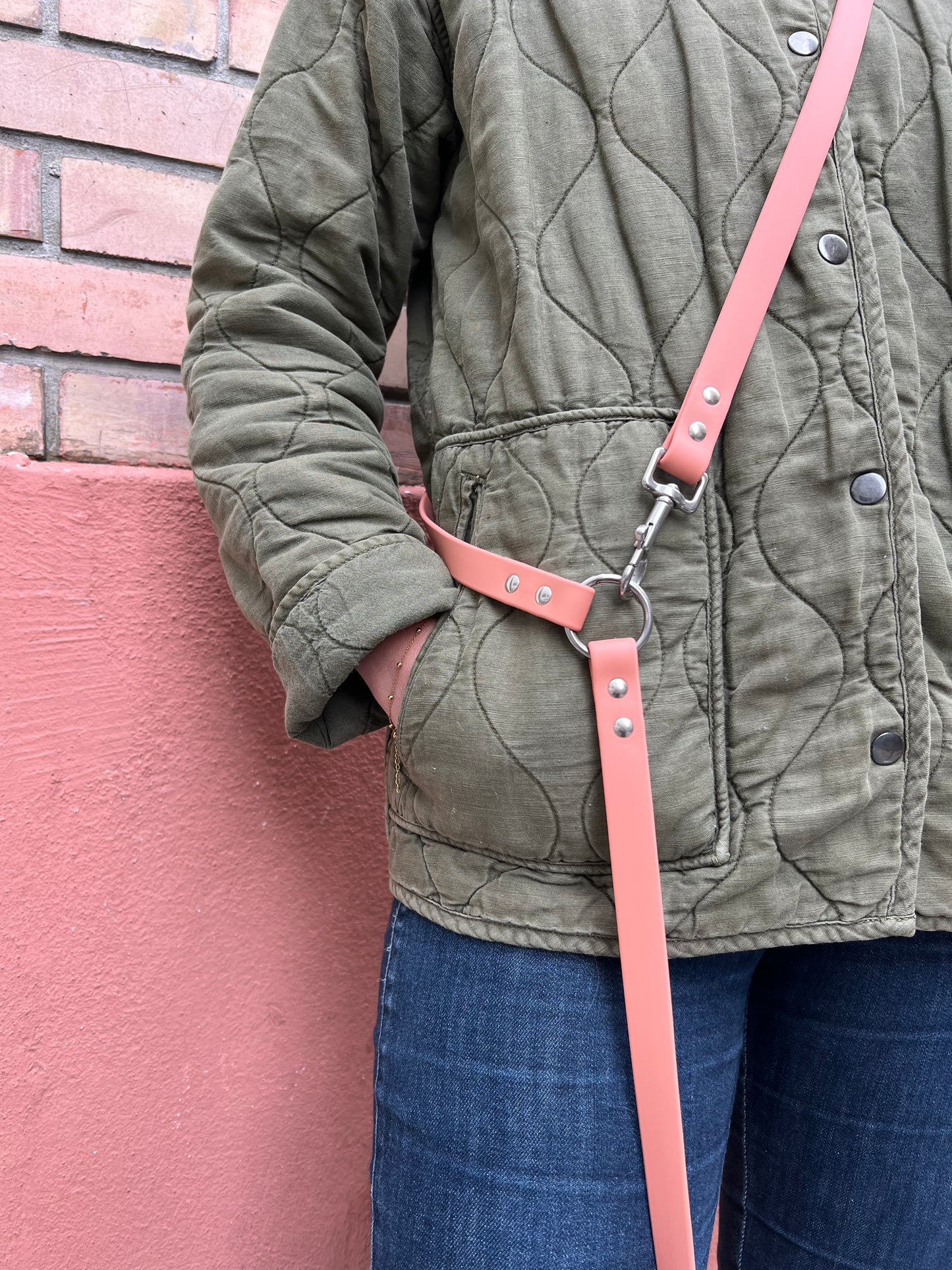 Laisse multi-positions waterproof Terracotta