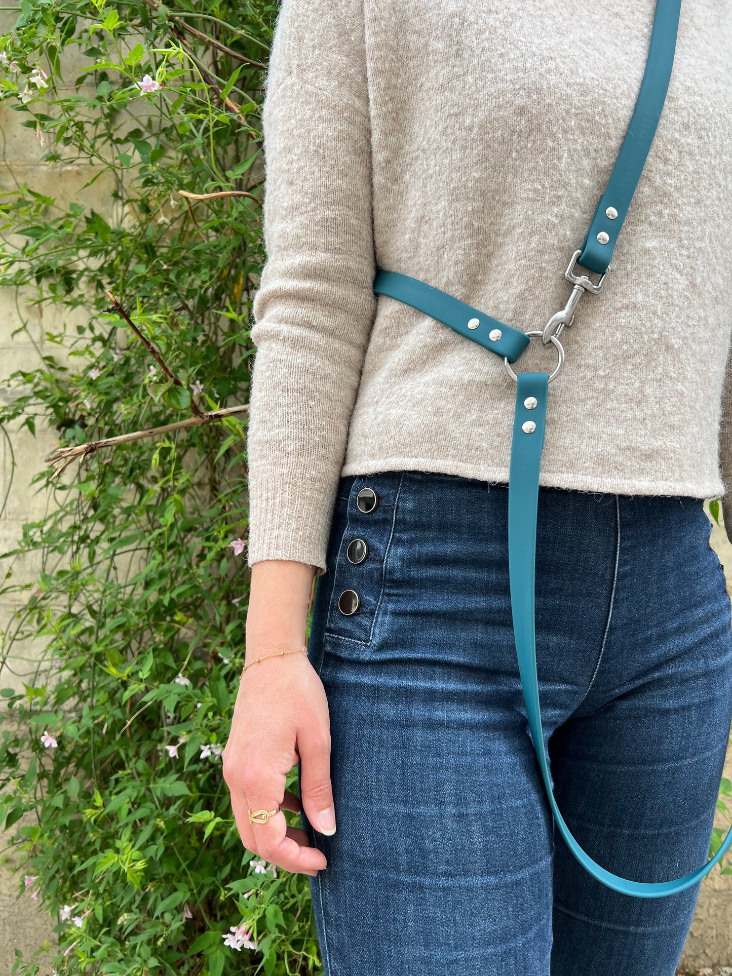 Laisse multi-positions waterproof vert Muzon